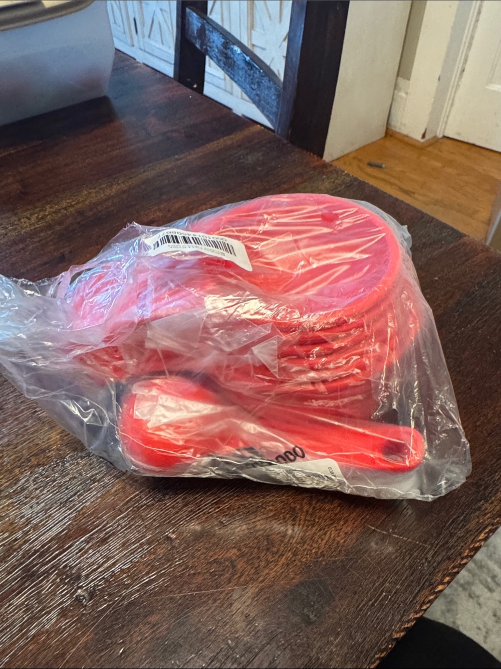 Red Tupperware measuring cups and spoons new